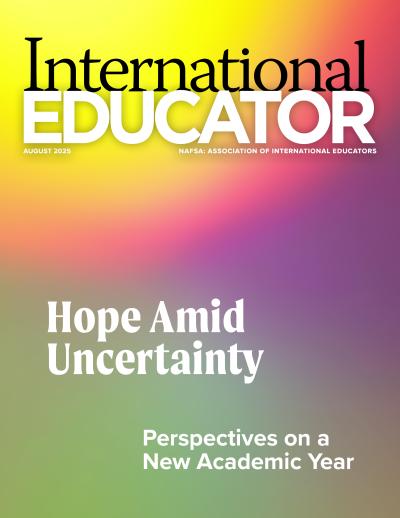 Cover for the August 2025 issue of International Educator magazine