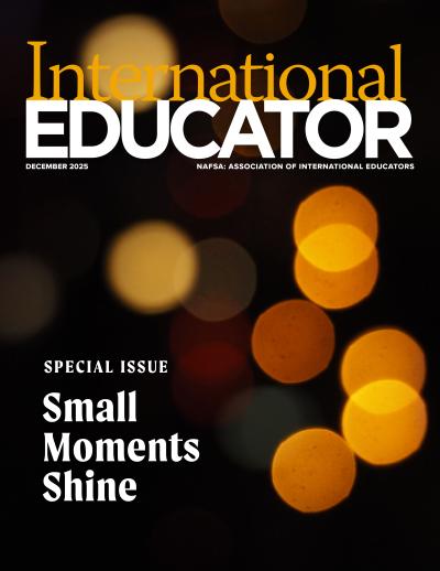 Cover for the December 2025 issue of International Educator magazine