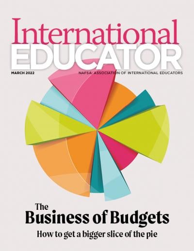 Cover for the March 2022 issue of International Educator
