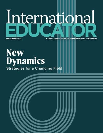 Cover for the September 2023 cover of International Educator magazine