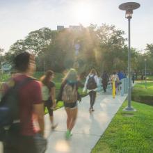 Students on the FIU campus