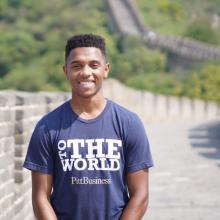 Student on the Great Wall of China