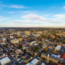 Aerial view of Lancaster, PA