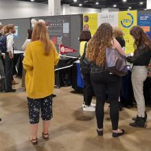Conference attendees at the 2023 poster fair