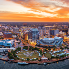 the skyline of Norfolk