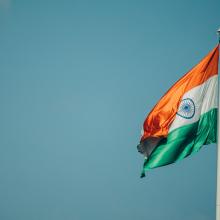 Indian flag waving