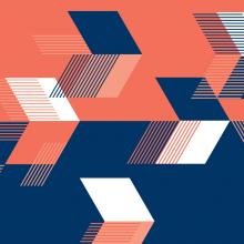 pink and blue arrows on contrasting background