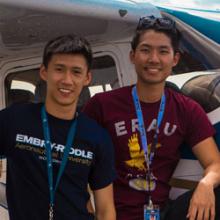 Embry-Riddle Aeronautical University students at the Singapore campus