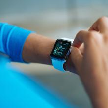 person with smart watch on their wrist