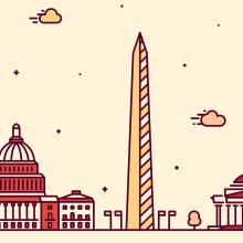 illustration of DC skyline