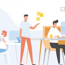 illustration of people in an office
