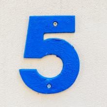 Number 5 house number