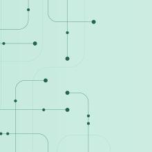 illustration of grid with curved lines and connecting points