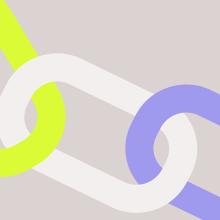 illustration of different colored chain links