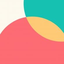 Green and pink circles overlapping