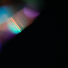 points of light in soft focus against dark background