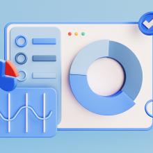 3D illustration of different assessment tools