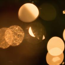 points of light in soft focus against dark background