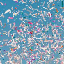 confetti thrown in the air