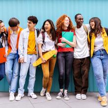 group of smiling young people