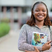 African student on a campus