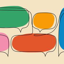 illustration of colorful speech bubbles