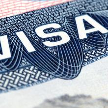 Visa in a passport