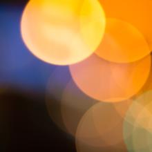 blurry lights on a black background