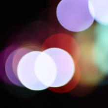 blurry lights on black background