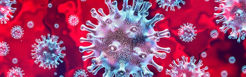 Coronavirus under microscope