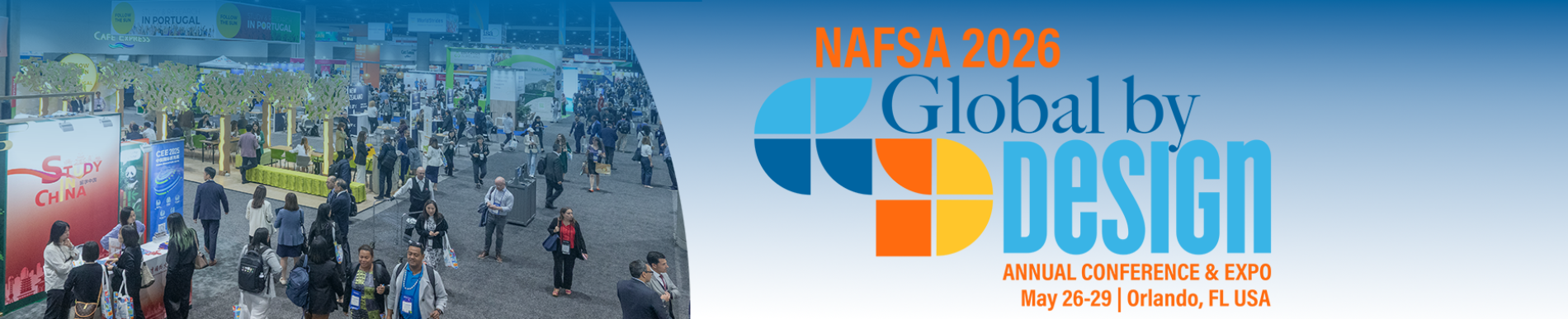 Expo Floor with NAFSA 2026 Logo